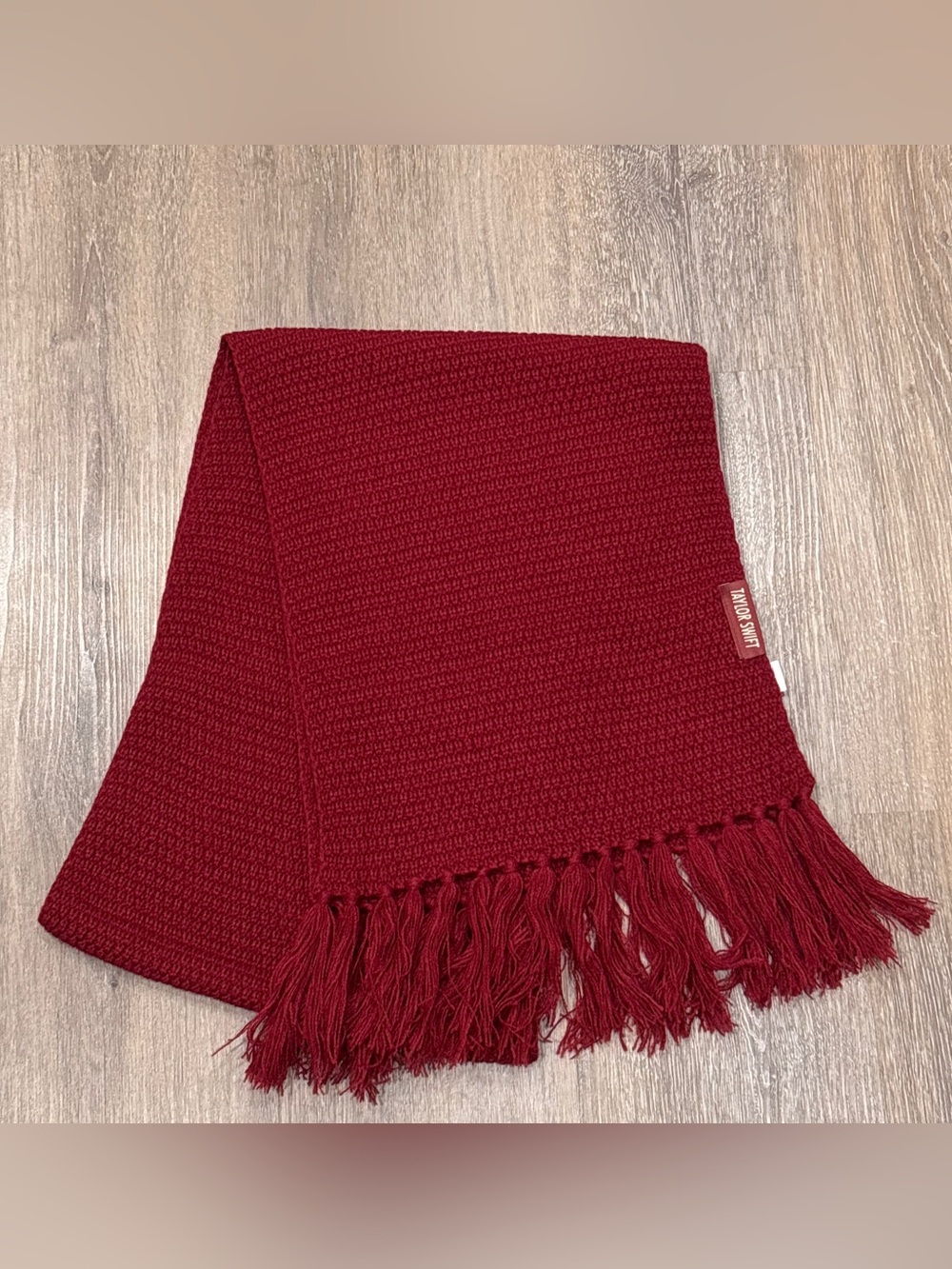 Taylor Swift All Too Well Red Scarf Knit Fringe Merch Eras Tour